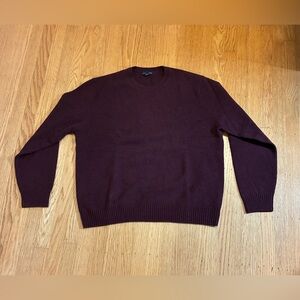 Lands' End Women’s Dark Burgundy Crewneck Sweater
